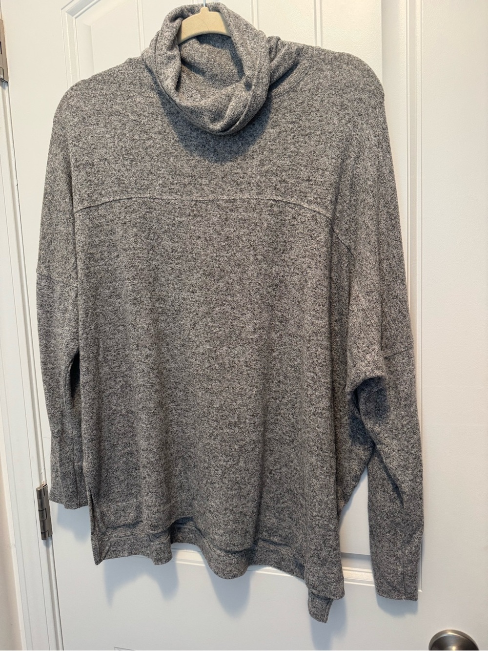 aerie Heather Gray Cowl Neck Pullover